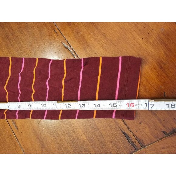 A new day shirt small maroon stripes long sleeve nwt pullover - Picture 4 of 7